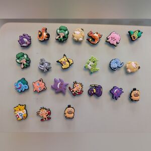 Random Bulk Mixed Lot 23 Pieces Pokemon Anime  Inspired croc Shoe Charms
